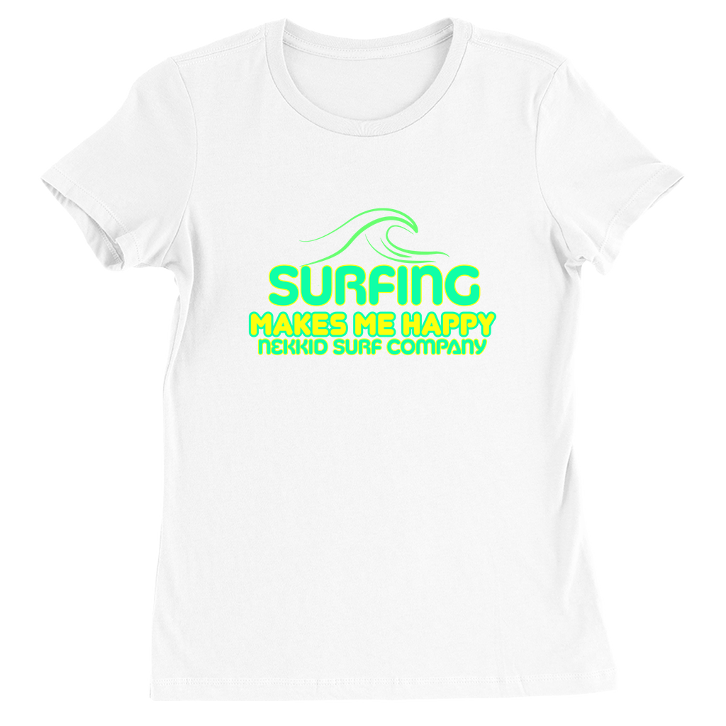 Women's Surfing Makes Me Happy T-Shirt