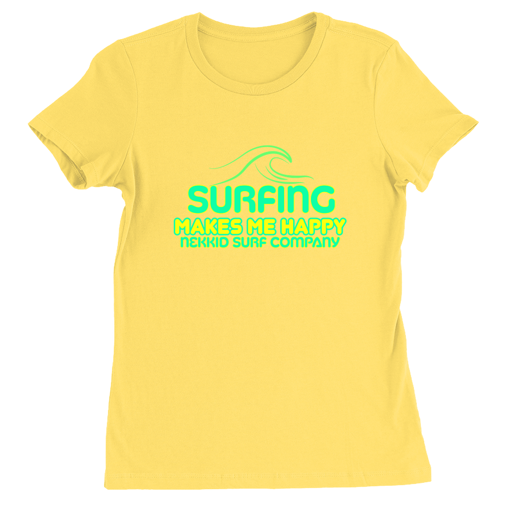 Women's Surfing Makes Me Happy T-Shirt