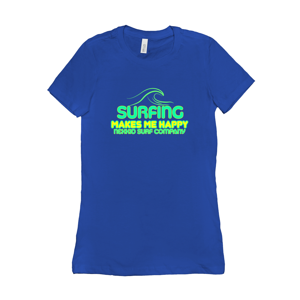 Women's Surfing Makes Me Happy T-Shirt