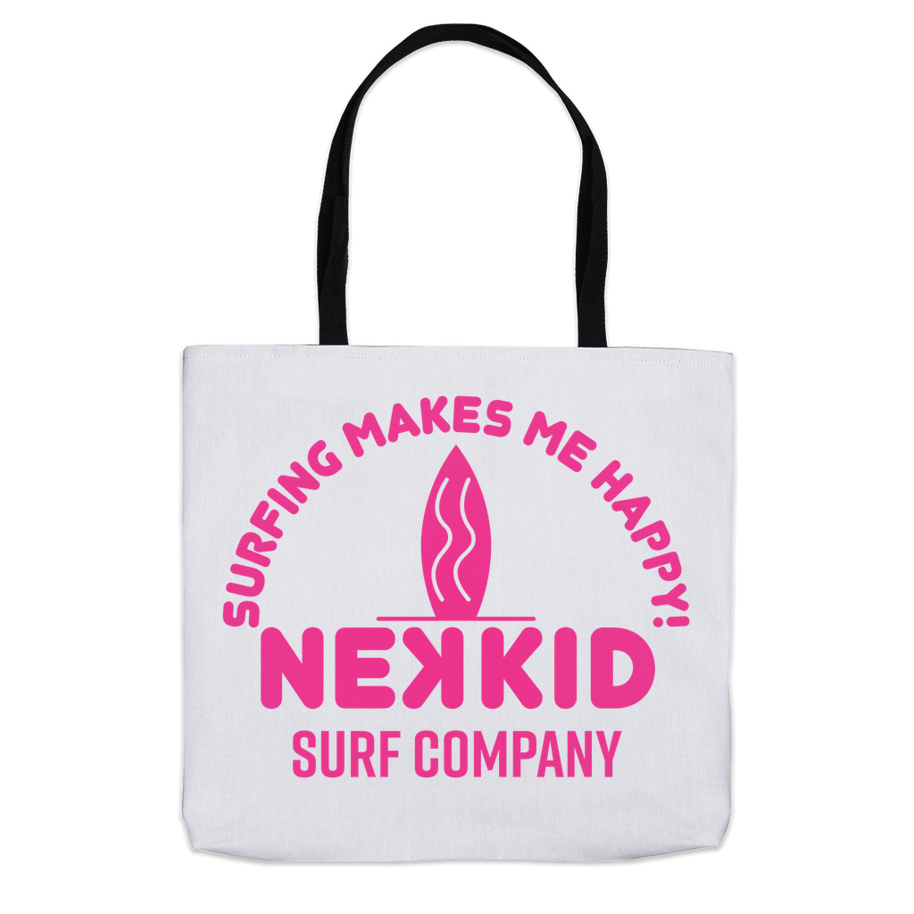 Pink Surfing Makes Me Happy Tote