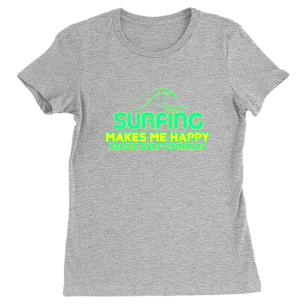 Women's Surfing Makes Me Happy T-Shirt