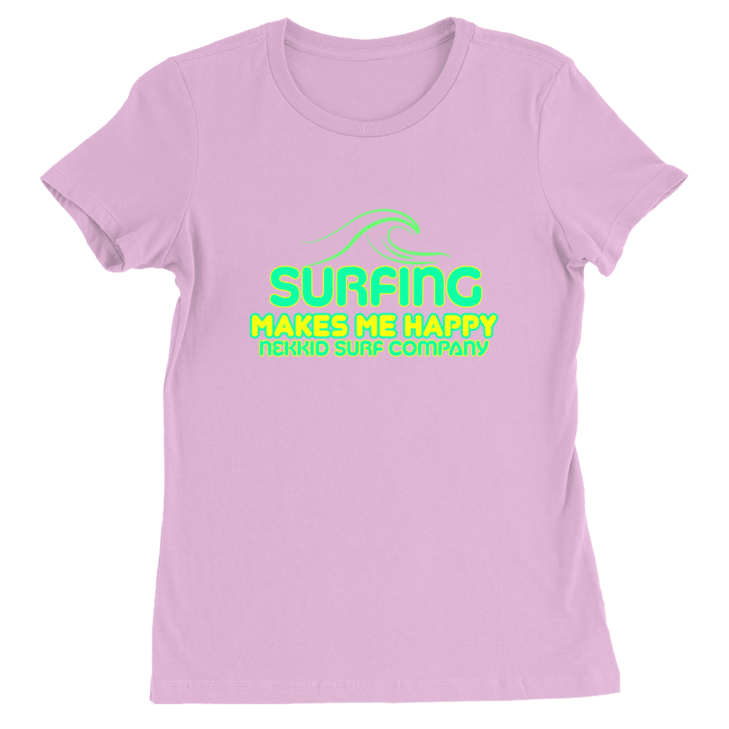 Women's Surfing Makes Me Happy T-Shirt