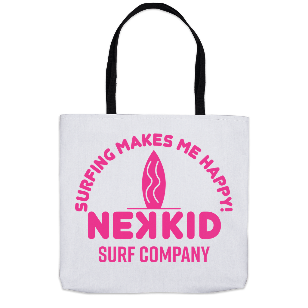 Pink Surfing Makes Me Happy Tote