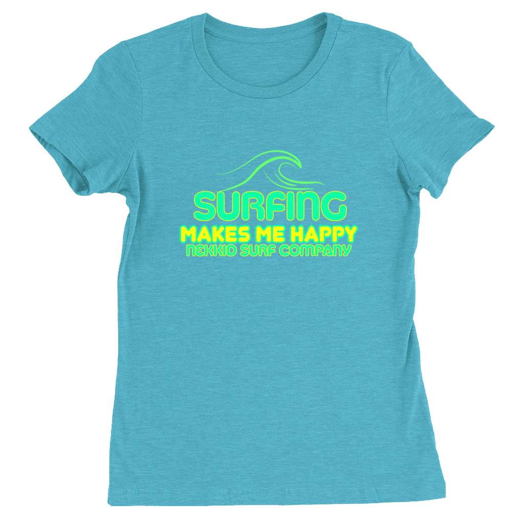 Women's Surfing Makes Me Happy T-Shirt