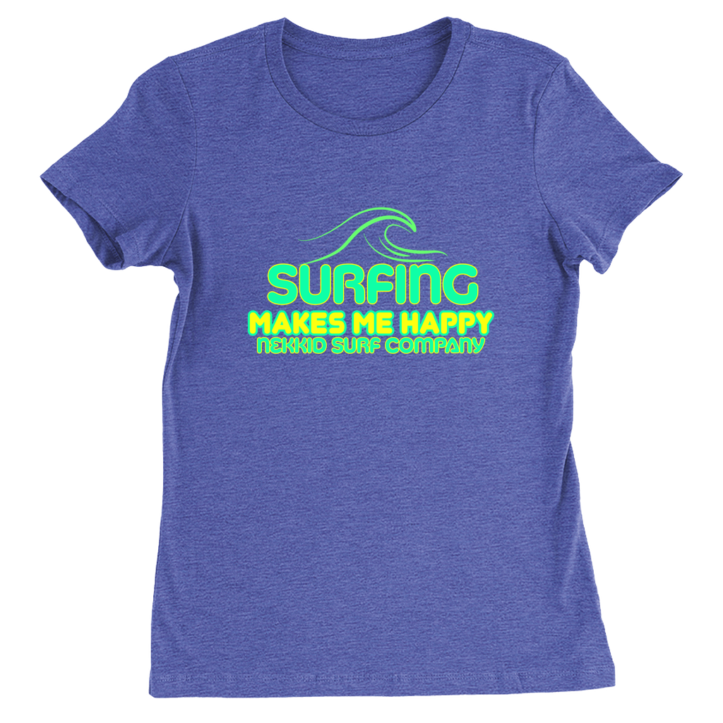 Women's Surfing Makes Me Happy T-Shirt