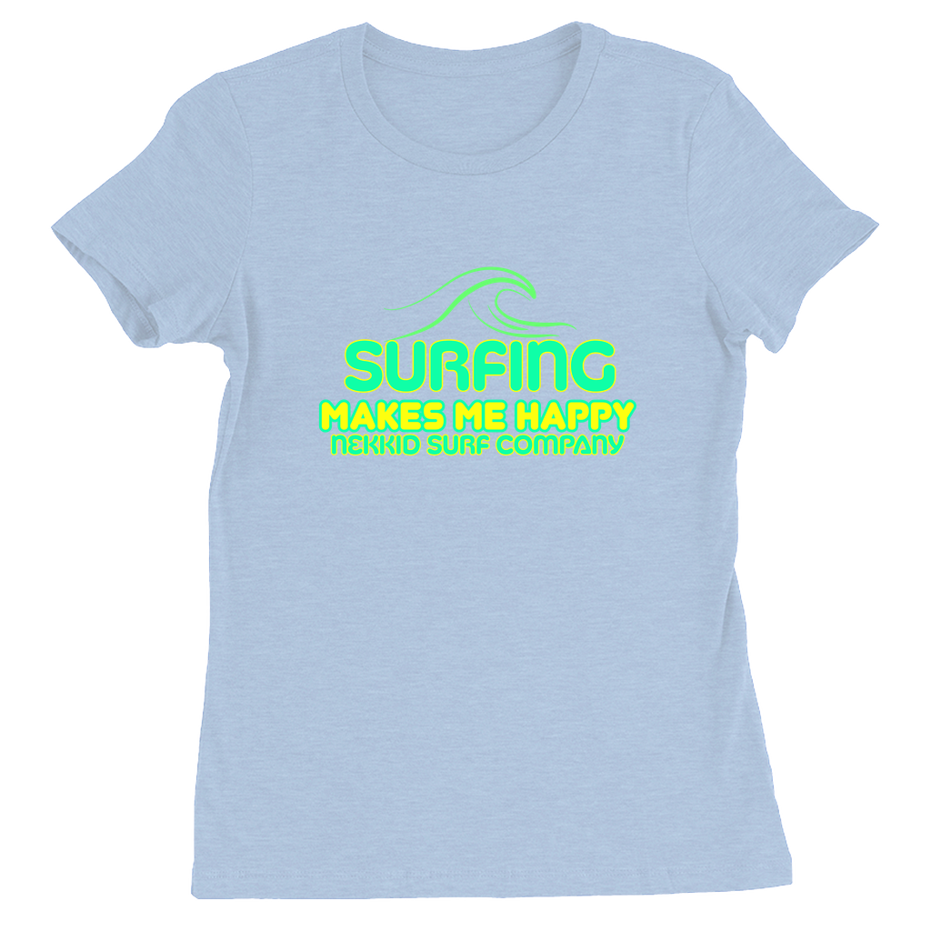 Women's Surfing Makes Me Happy T-Shirt