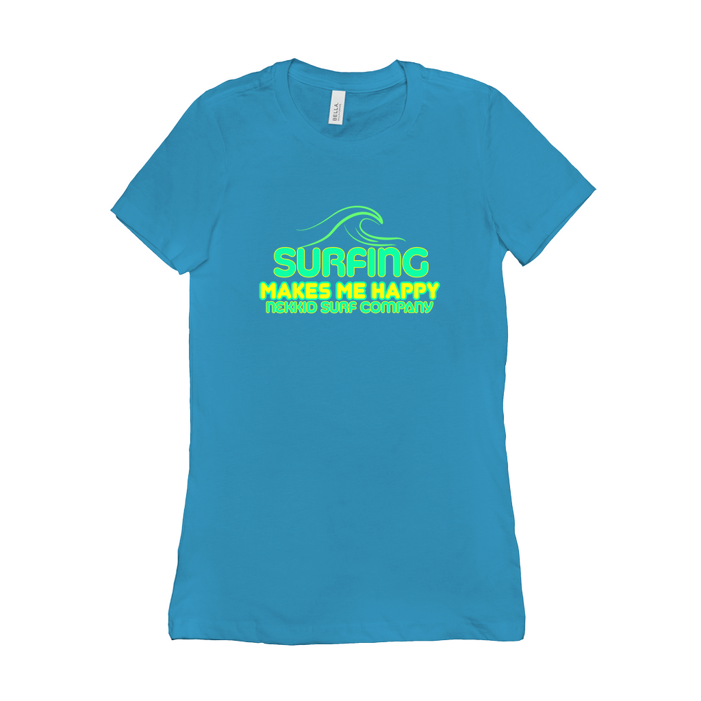 Women's Surfing Makes Me Happy T-Shirt