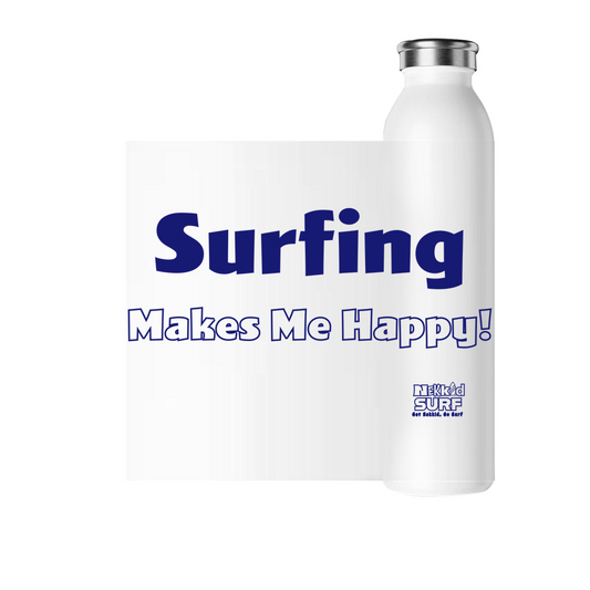 Surfing Makes Me Happy Water Bottle