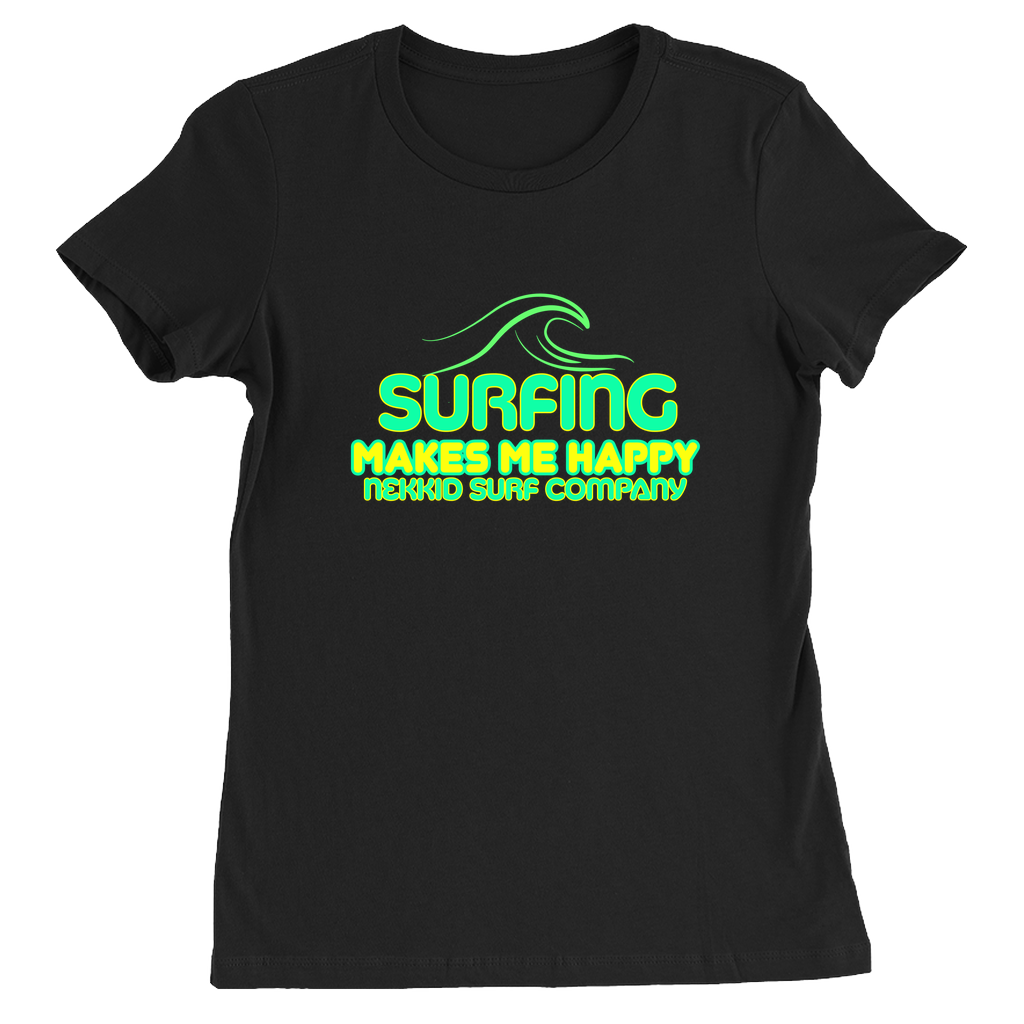 Women's Surfing Makes Me Happy T-Shirt